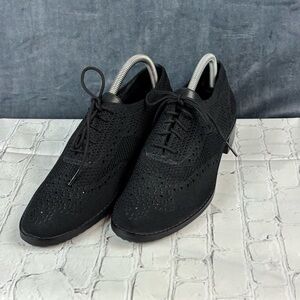 Aetrex Women’s Black Oxford Airy Knit Heels Sz 10